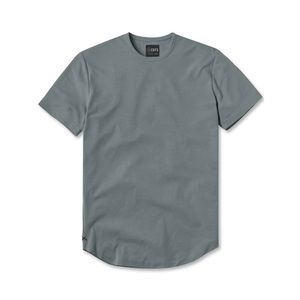 Cuts Clothing Men's Curve Hem Crew T-Shirt - Sage